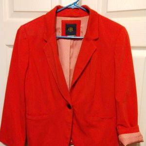 Fun salmon casual blazer - dress up or down!